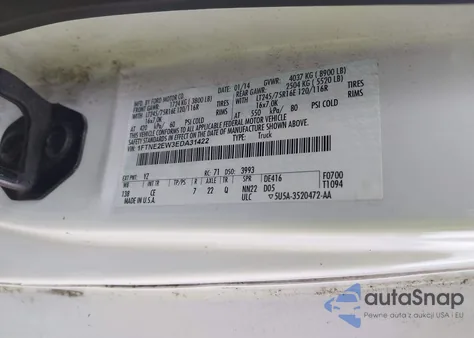 2014 Ford E-250 Commercial z USA, uszkodzony, nr VIN 1FTNE2EW3EDA31422